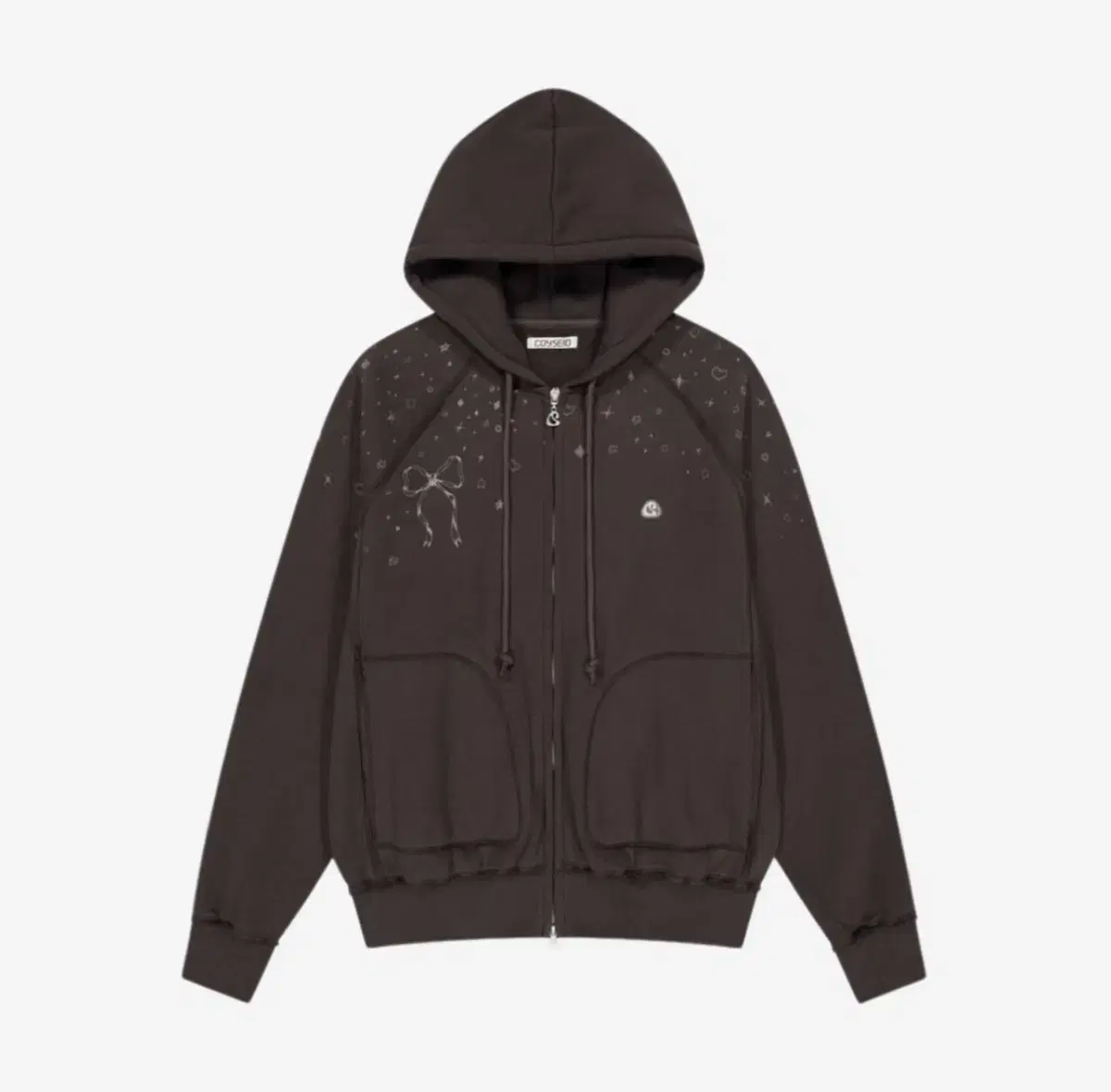 トップス COYSEIO STRIPE FLEECE HOOD ZIP-UP STRIPE FLEECE HOOD ZIP-UP RED - coyseio